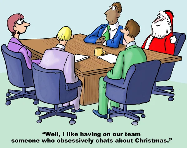 Santa Claus en equipo — Foto de Stock