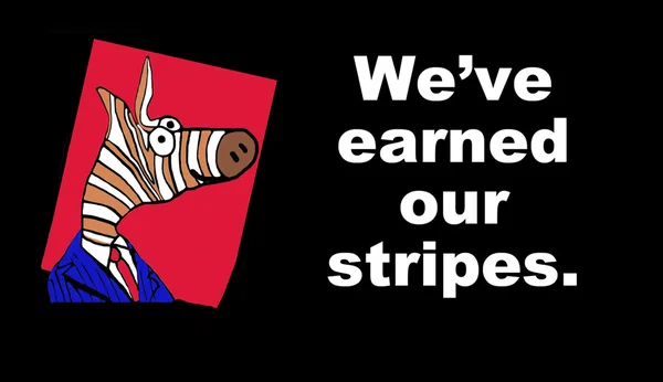 Earned our stripes — Stock Photo, Image