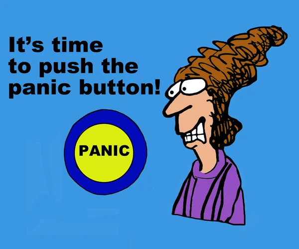 Push the Panic Button — Stock Photo, Image