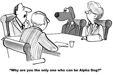 Business meeting with Alpha Dog clipart
