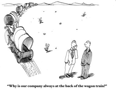 Executives at the end of the train