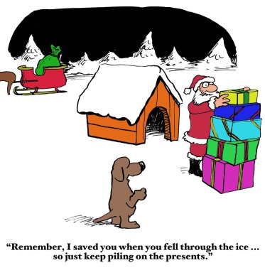 Santa ile konuşan köpek