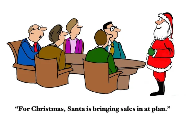 Santa Claus on business meeting — Stock Photo, Image