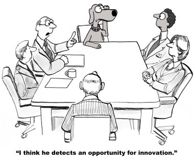 Dog Detects Innovation clipart