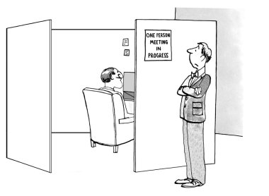 One Person Meeting in Progress