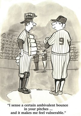Catcher Gives Pitcher a Pep Talk