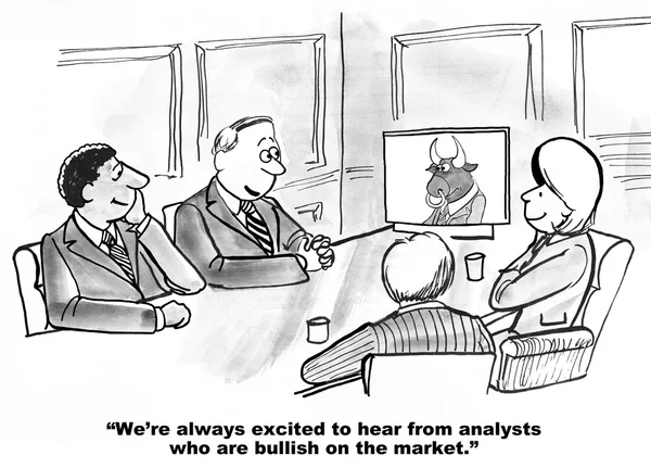 Analytiker är hausseartad på börsen — Stockfoto