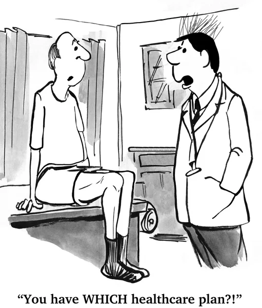 Le patient a un mauvais régime d'assurance-maladie — Photo