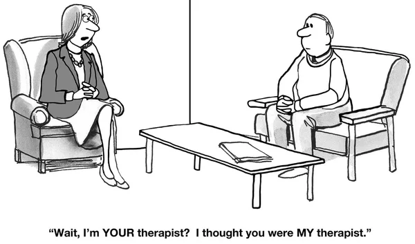 Confusion on Which Person is the Therapist — Stockfoto