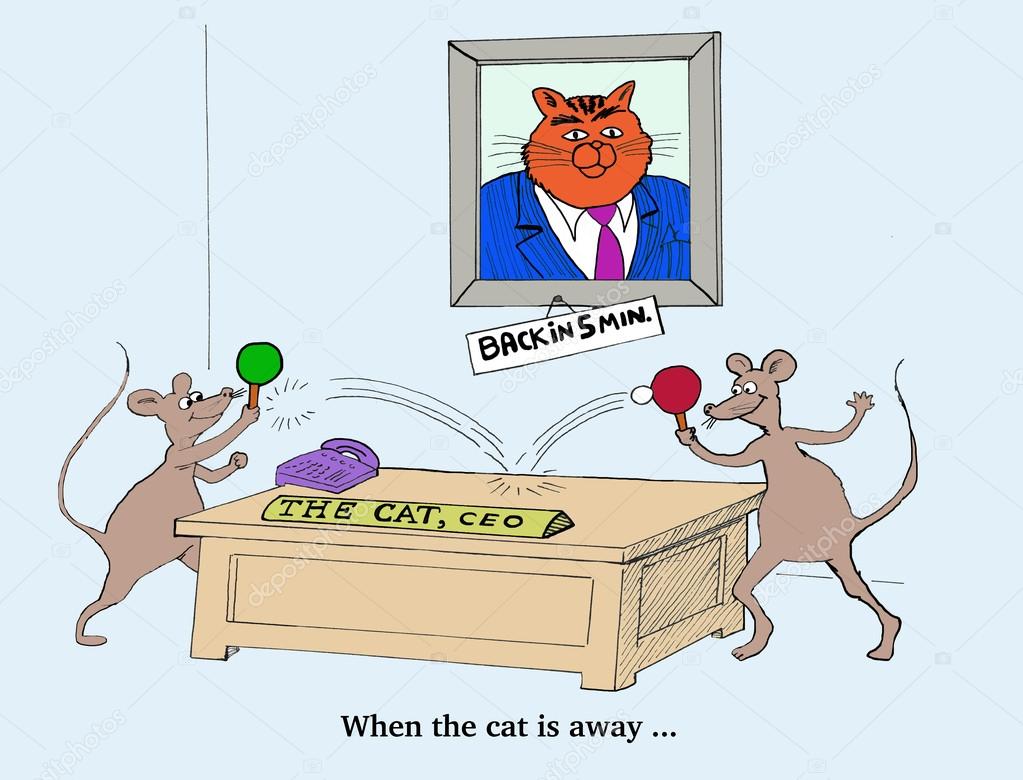 What the Cat is Away the Mice Will Play Stock Photo by ©andrewgenn 96610934