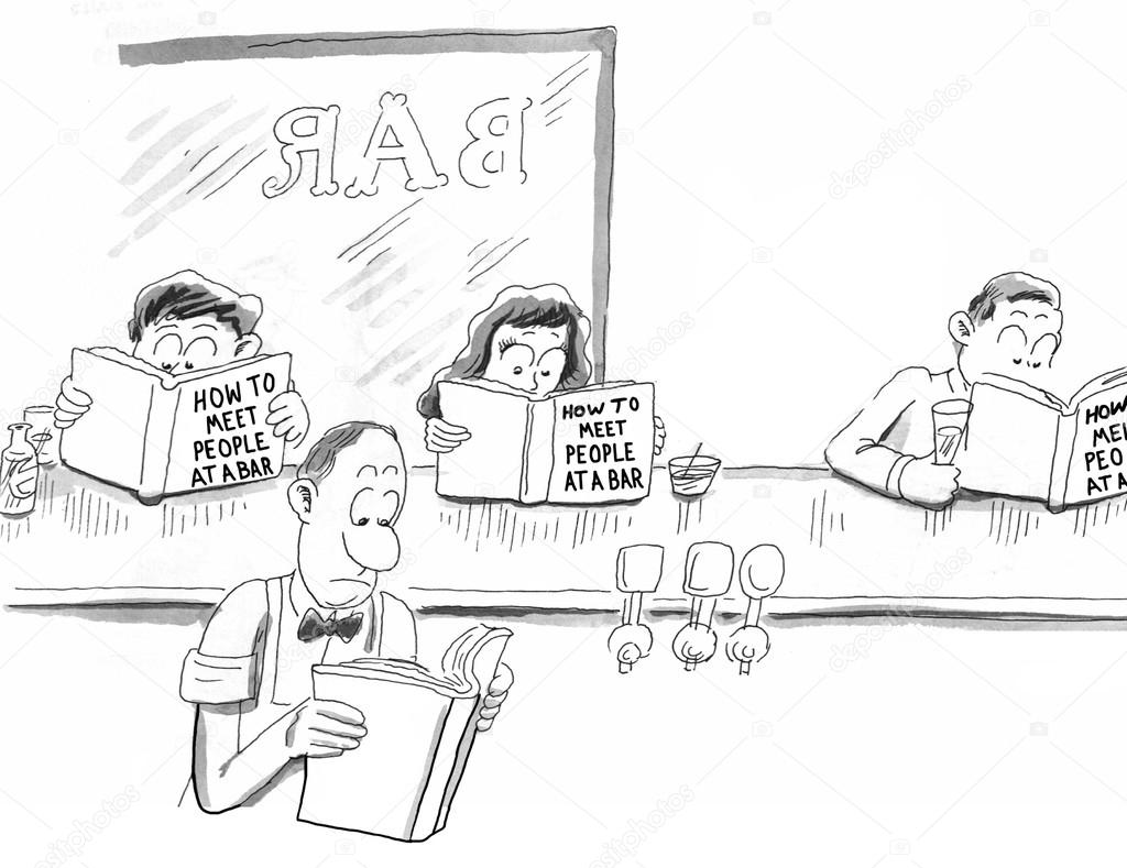 How To Meet People At A Bar Stock Illustration by ©andrewgenn 97703584