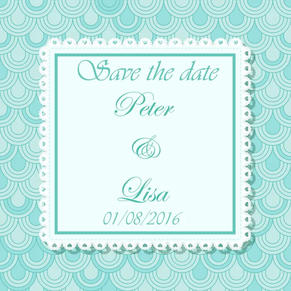 結婚式招待状の円の背景ピンク — ストックベクタ