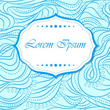 Arka plan afiş ile mavi dalgalar