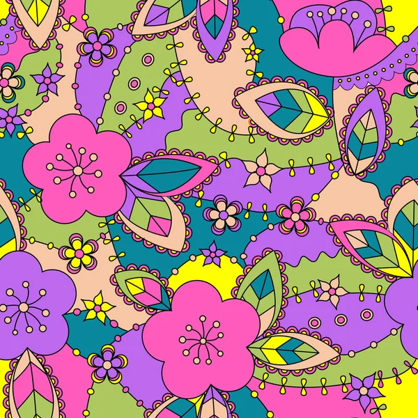 Färgglada mönster med apple blommor — Stock vektor