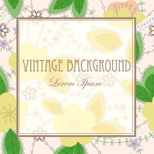 Vintage achtergrond met apple bloemen — Stockvector