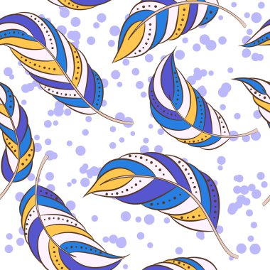 Renkli tüyleri ile Seamless Modeli