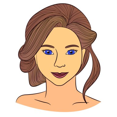 Retro saç modeli ile kız