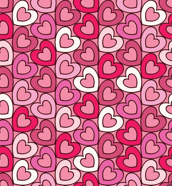 Patrón sin costura abstracto con corazones — Vector de stock