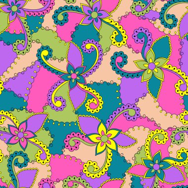 Soyut çiçek renkli