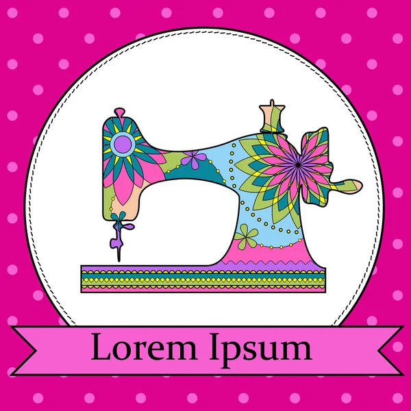 Dikiş makinesi arka plan renkli