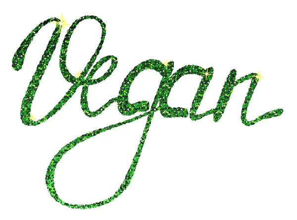 Vegan  lettering tinsels — Stock Vector