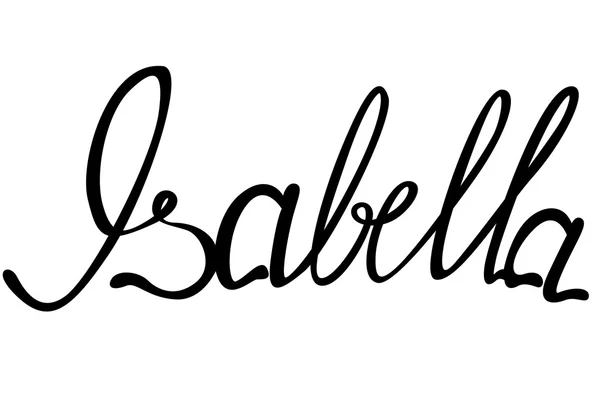 Isabella namn bokstäver — Stock vektor