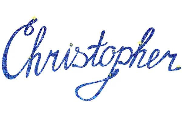 Nombre Christopher letras borlas — Vector de stock