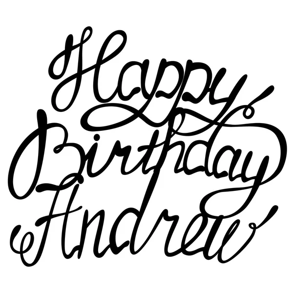 Feliz cumpleaños Andrew — Vector de stock