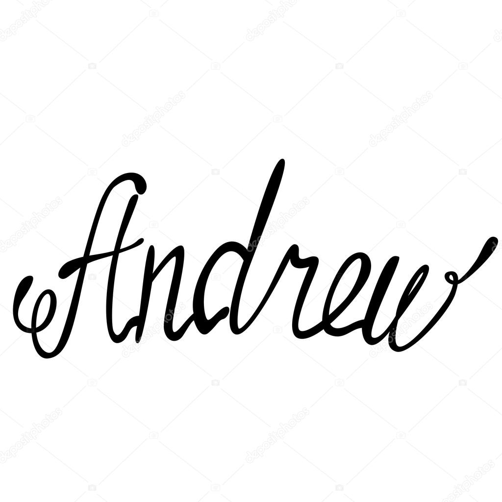 Andrew name lettering