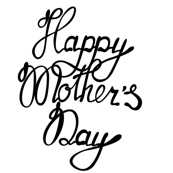 Happy Mothers Day belettering — Stockvector