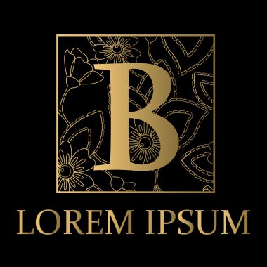 Arka plan B harfi altın ile