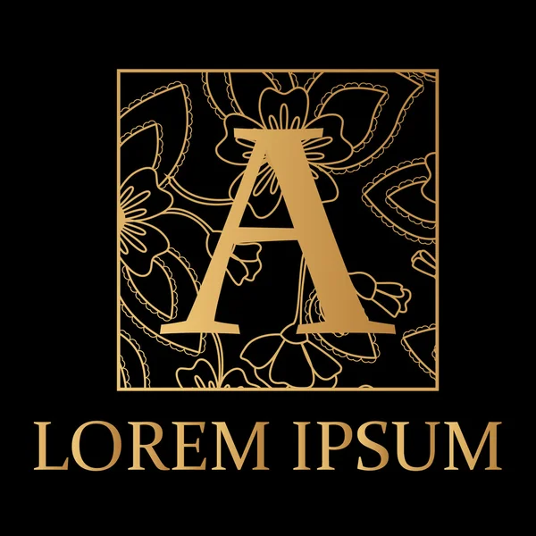 Arka plan ile bir mektup altın