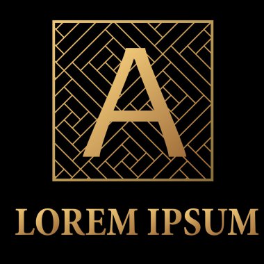 Arka plan ile bir mektup altın