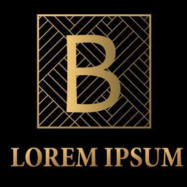 Arka plan B harfi altın ile