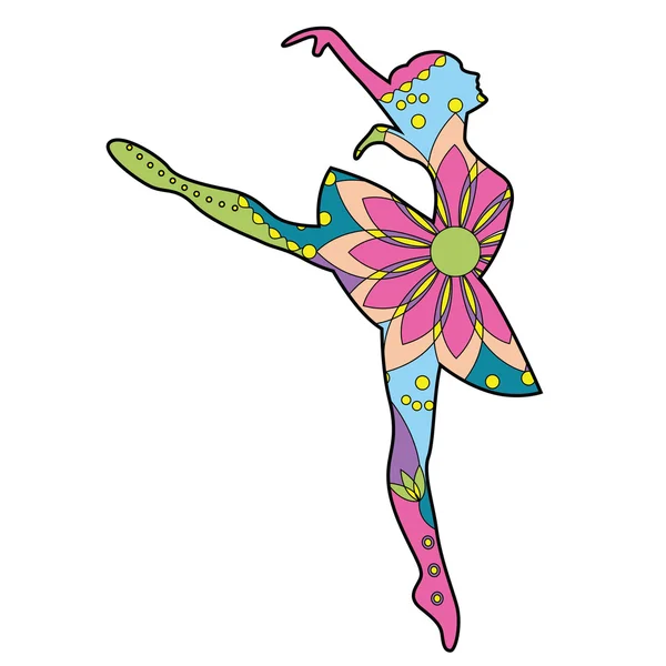 Ballet danseur coloré — Image vectorielle