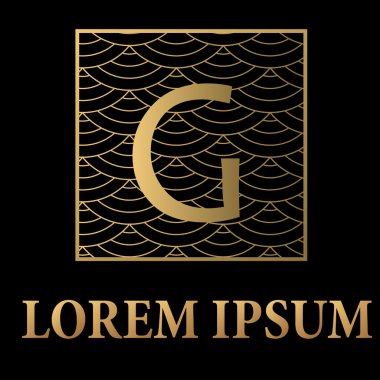 G harfiyle altın arka plan