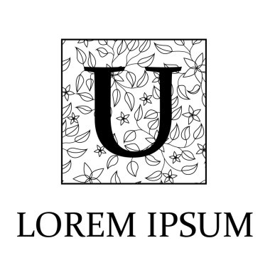 U harfi ile arka plan