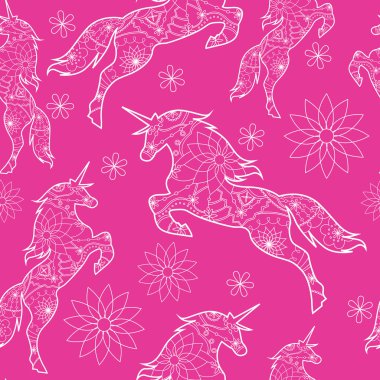 Tek boynuzlu atların kusursuz deseni