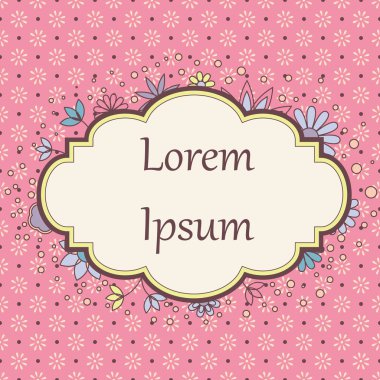 Arka plan afiş ile çiçek vintage ile