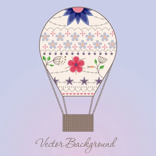 Achtergrond met lucht ballon vintage — Stockvector