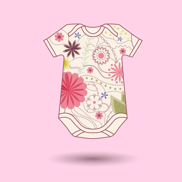 背景与婴儿身体衣服 — 图库矢量图片