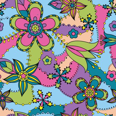 Çiçek desen renkli