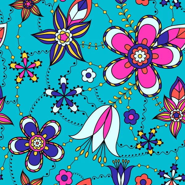 Patrón flores colorido — Archivo Imágenes Vectoriales