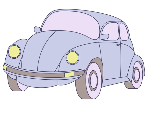 Синій автомобіль vintage — стоковий вектор