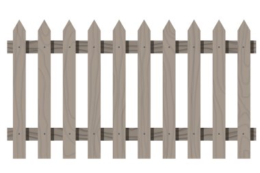 Ahşap sorunsuz çit üçgen şekli izole