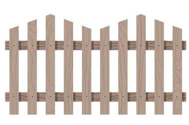 Ahşap sorunsuz çit üçgen şekli izole