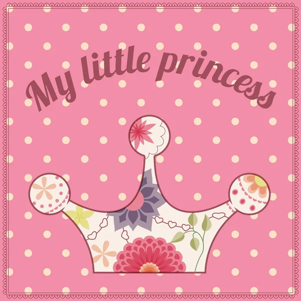 My little princess vintage background with crown — Stock Photo, Image