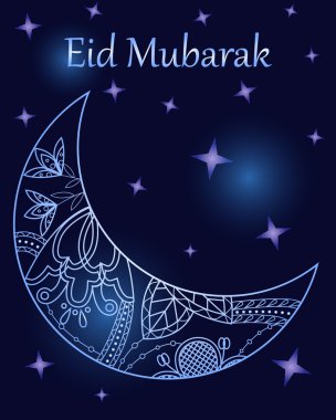 Arka plan eid mubarak Hilal ile