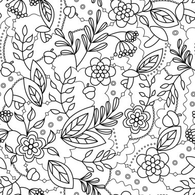 Sonbahar seamless modeli boyama