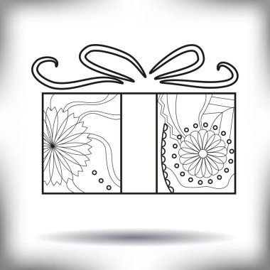 Beyaz izole siluet boyalı Hediyelik